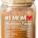 NewEleven Gifts For Mom - Present For Mom From Daughter, Son, Kids - Unique Birthday Gifts For Mother, Mommy, Pregnancy - 16 Oz Coffee Glass (Mom nutrition CF)
