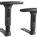 Frassie Height Adjustable Chair Armrest Pair, Gaming Boss Chair Arms Set Replacement,Black (3D)