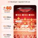 Red Light Therapy for Face and Body, 3 LED Wavelength 660nm 730nm 850nm Infrared Light Therapy Desk Lamp with 360Adjustable Head & Phone Stand, Home Office Travel Portable Use w/Glasses