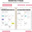 2026 Planner, Weekly and Monthly Calendar Planner for Women, Jan 2026 - Dec 2026, Hardcover Planning Agenda book with Tabs, Spiral Bound, Inner Pocket, Perfect for School Office Supplies, 6.3" x 8.5" - Wildflowers