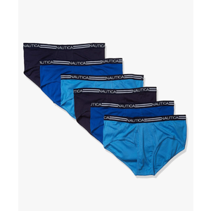 Nautica Men's Cotton Classic Multipack Briefs 6 Pack M
