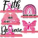 Click to see full view
	
	
Haooryx Breast Cancer Awareness Wooden Centerpiece Pink Ribbon Table Topper
5Pcs Girls Women Pink Power Faith Believe Fight Breast Cancer Wood Table Decoration, Charity Party Seminar Stationery Supply
