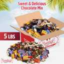 Chocolate Candy Variety Pack, Bulk Chocolate Candy For Parties, 5 LB Assorted Chocolate Candy Variety Pack, Delicious Mixed Chocolate Candy Assortment Bag Bulk, Perfect For Sharing And Snacking (EXP 01/17/27)