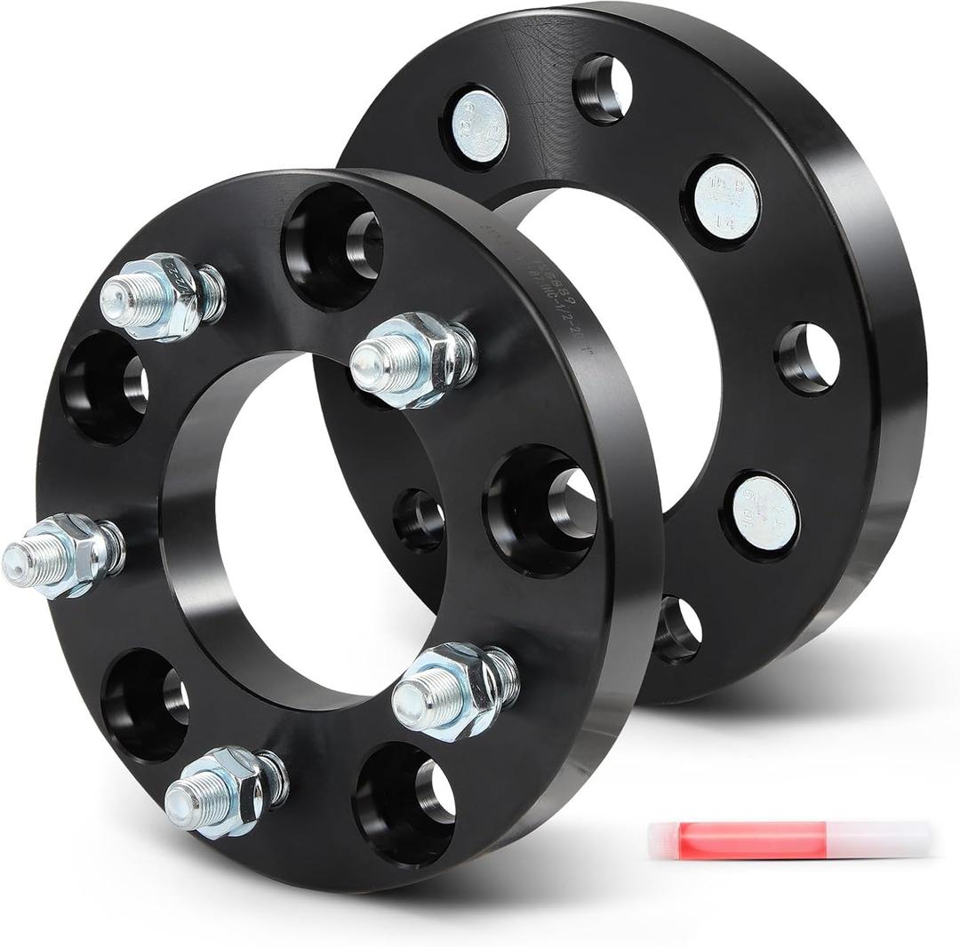 SCITOO 2Pcs 5x5.5 to 5x5 Wheel Adapters 1" Bore 87.1mm Studs 1/2 5Lug Wheel Spacers Fit for Dodge D150 1990-1993 for Dodge Ram 1500 1994-2001 for Dodge Ramcharger 1979-1983
