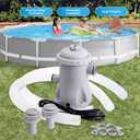 Cartridge Filter Pump for Ground Pools Pools, 330 GPH Pump Rate Pool Filter, Improved Circulation and Filtration, Easy Installation, Improved Water Clarity