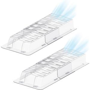 Sideways Vent Extender for Under Furniture, Air Floor Vent Deflector Fits Vents 3" - 6" Wide (2PCS)