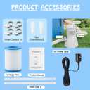 300GPH Pool Filter Pump for Small Above Ground Pools, Household Inflatable Pool Filter Pump System Kit Cleaning Tool+ Filter Cartridge