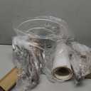 EDISHINE 21.85" Farmhouse Table Lamp, Rustic Bedside Lamp, Water Transfer Walnut Wood Grain Metal Base, Beige Linen Shade, Minimalist Nightstand Light for Living Room, Bedroom, Office, E26 Base