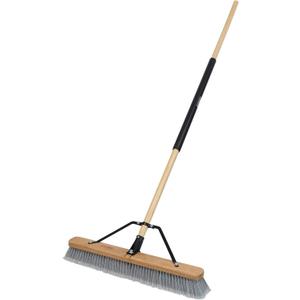 Harper 24 Inch Indoor Smooth-Surface Push Broom with Flagged Bristles for Sand, Saw Dust, Wood Shavings and Pet Hair in Garages, Warehouses, and Workshops