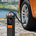 Tire Inflator Portable Air Compressor, 5X Faster Air Pump for Car Tires, 150PSI Cordless Tire Pump with Powerful Battery, Digital Gauge, 12V DC & Auto Shut-Off for Car, Bike, Motorcycle, Balls