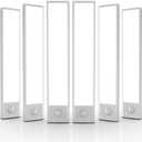6 Pack Under Cabinet Lights Wireless, 32 LED Motion Sensor Light Indoor Rechargeable Magnetic Closet Lights Battery Operated, Under Counter Lights for Kitchen, Wardrobe, Hallway, Stairs