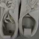 SERNIAL Womens White Platform Sneakers PU Leather Platform Shoes Walking Shoes for Women