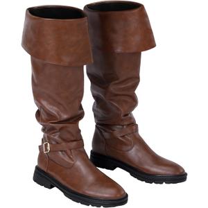 Ramede Medieval Pirate Boots Men Halloween Renaissance Boots Gothic Cosplay Costume for Men (13, Brown)