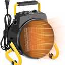 1500W Portable Garage Heater, Electric Outdoor Heater with Fast Heating & Overheat Protection, Patio and Greenhouse Space Heater for Indoor or Outdoor Use（Yellow）