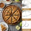 2 Pack Stainless Steel Pie Cutter Press 8 Slice & 7 Slice, Circle Pie Cutter with Side Handles, Non Stick Pie Cutting Divider, Creates Beautifully Uniform Slices for Pies, Pizzas, Desserts