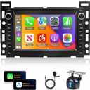 Car Stereo for 2005 2006 2007 2008 Pontiac G6 for Malibu 2004 2005 2006 2007 with Wireless Carplay&Android Auto,10 Inch Touchscreen Car Radio with GPS, WiFi, FM Radio,Backup Camera,SWC,MIC