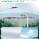 Acepic 10x10 Pop Up Canopy Tent, One Push Instant Outdoor Gazebo with Vented Top, Upgraded 300D Silver Coated Sun Shade for Parties Camping Vendor, Includes Wheeled Bag and 4 Sandbags, White