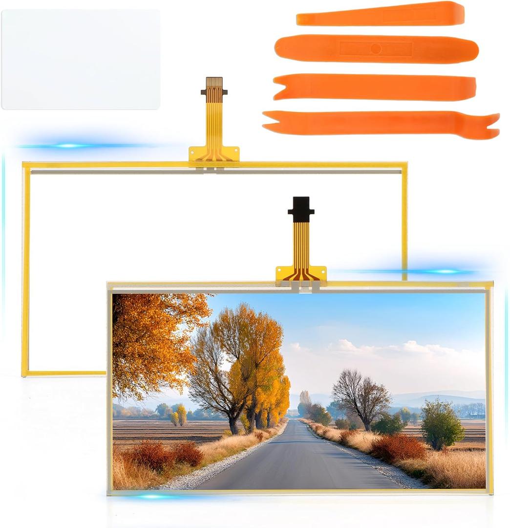 6.1 Inches for Toyota Camry Touch Screen Replacement Radio Stereo Display Glass for Toyota Camry 2013-2017 Car Touch Screen Radio Navigation Digitizer with Repair Tools