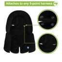 COOLBEBE Upgraded 3-in-1 Babybody Support for Newborn Infant Toddler - Extra Soft Car Seat Insert Cushion Pad, Perfect for Carseats, Strollers, Swings, Black