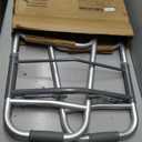 Medline Lightweight Two Button Folding Walker with 5" Wheels, Aluminum Frame Supports up to 300 lbs