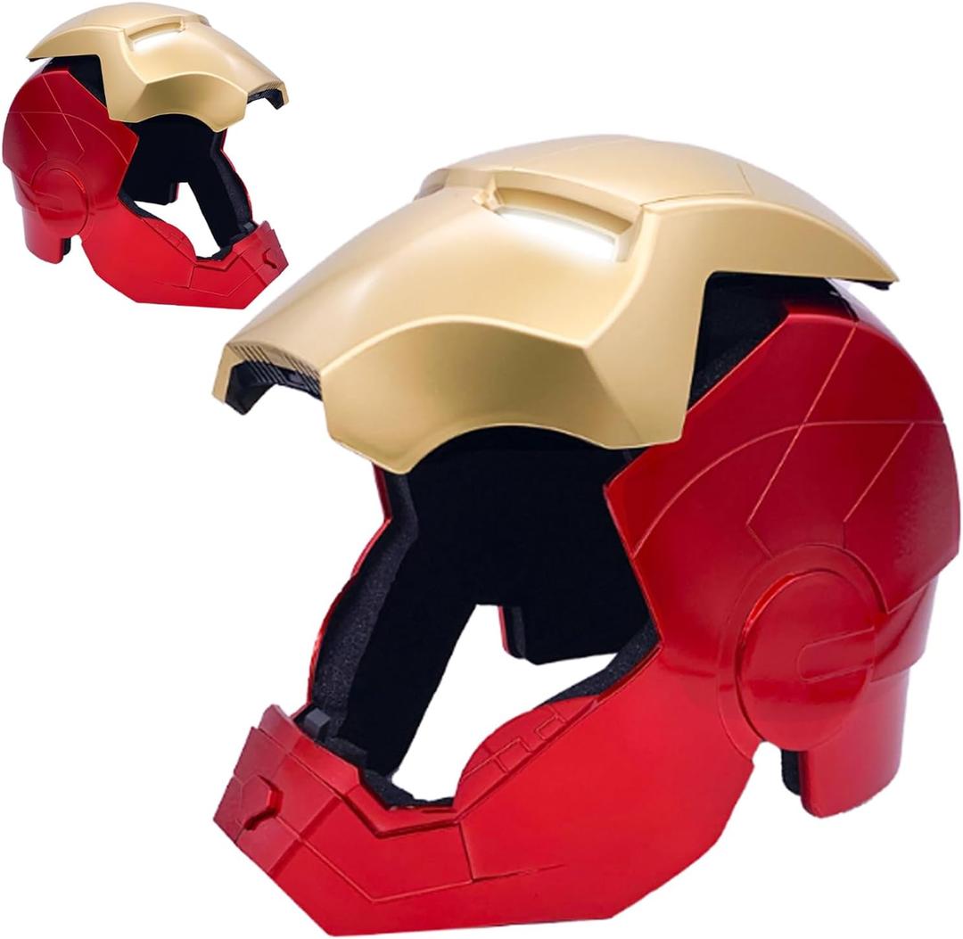 Open/Close Wearable Helmet with Eyes Glowing for Kids and Teens Mask Costume and Role-Play Dress Up, Ideal for Birthdays, Christmas, Halloween (Child Size)