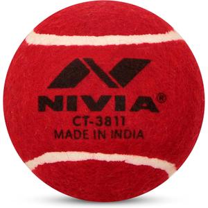 Heavy Tennis Ball Cricket Ball (Pack of 12) (Red)