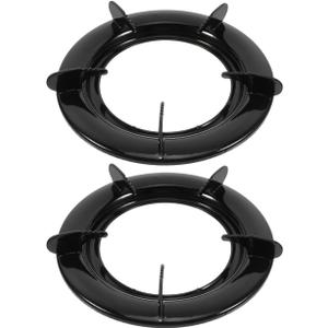 DOITOOL Cast Iron Wok Ring for Gas Stove, 2 Pack Universal Non-Slip 9 Inch Wok Support Rack Stand Burner Grate Replacement Parts, Gas Stove Stand Rack Accessories