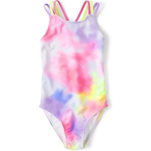 The Children's Place Girls' One Piece Swimsuit (Medium, Neon Peony)