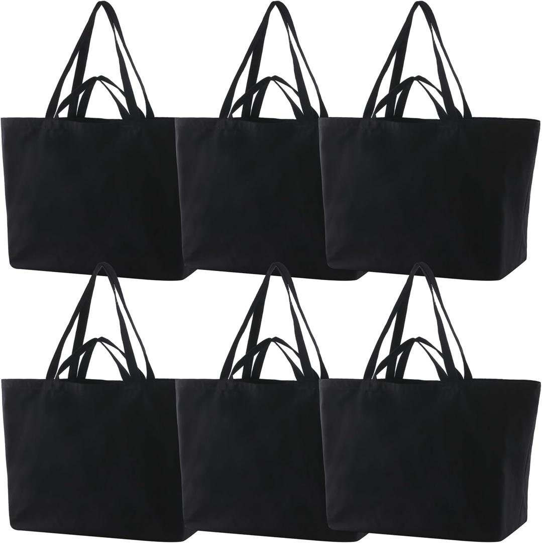 Extra Large Canvas Tote Bag - 27" X 16" X 8" Heavy Duty Reusable Shoulder Bag Personalized Custom Tote for Shopping