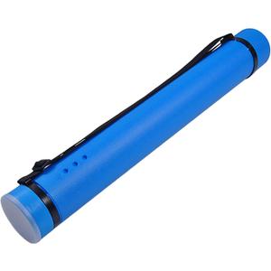 DEWEL Document Tube,Plastic Expanding Poster/Art/Document Storage Tube 24.5 to 40 inches Adjustable with Carrying Strap Waterproof and Light-Resistance Telescoping Carrying Case (Blue-Large Size)