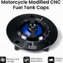 ONE.K.S Motorcycle Fuel Tank Caps Oil Cover Cap Modified CNC Aluminum Covers Fit For SUZUKI GSXR600 GSXR750 GSXR100 GSR600 GSR750 GSX1300 SV650 SV1000 GSF650 1200S 1250BANDIT (Black+Blue)