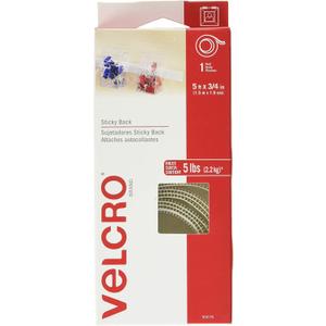 VELCRO Brand - Sticky Back Hook and Loop Fasteners  Peel and Stick Permanent Adhesive Tape Keeps Classrooms, Home, and Offices Organized  Cut-to-Length Roll | 5ft x 3/4in Tape | White