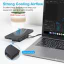 ELUTENG Computer Fan USB 40mm Dual Row 2 in 1 USB PC Fans with 3 Adjustable Speeds 6500RPM Electronics USB Cooling Fan with Black Metal Grid for Laptop TV Box Xbox AV Cabinet PS5 Router Projector