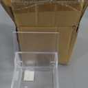 Tbestmax Qtip Holder with Lid, 4mm Thickness Cotton Ball Swab Organizer Acrylic Square Bathroom Containers Makeup Pad Cosmetic Storage - Clear