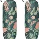 Tropical Palm Leaves Grocery Bag Holder, Large Capacity 20.5"x8.7" Reusable Storage Dispenser, Boho Style Kitchen Bathroom Organizer with Botanical Leaf Pattern