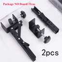 Under Desk Keyboard Tray Support Bracket Adjustable Desktop Extension Board Stand Clamp-on Keyboard Holder Arm Rest Tray Extension Plate Support Rack for Desk, NO Board/Tray, 1 Set (Style02)