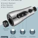 Cobbe Kitchen Faucet Head Replacement, Pull Down Spray Head for Kitchen Sink Faucet, 3 Function Kitchen Sink Sprayer Replacement with 12 Faucet Adapter, American Standard, Brushed Nickel