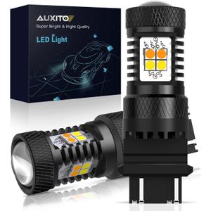 AUXITO 3157 Switchback LED Turn Signal Bulbs, 3157 LED Bulb White and Amber Dual Color 3057 3457 4157 LED Bulbs with 3030 Chipsets for Turn Signal Lights Parking Lights Tail Lights, (Pack of 2)