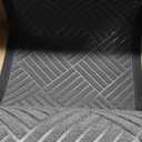 OLANLY Front Door Mat Outside Entrance, Waterproof Heavy-Duty Doormat | 29.5x17, Grey Dirt Trapper, Stain and Fade Resistant, Non-Slip Rubber Backing, Low-Profile Indoor Outdoor Mat, Easy-Clean
