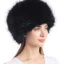 sy soul young Women's Winter Faux Fur Cossak Russian Style Hat Warm Cap (Black)