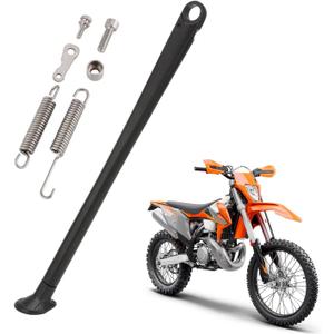 Dirt Bike Kickstand Motorcycle Side Kick Stand 7075 Aluminum with Springs Bolts for 150 200 250 300 350 400 450 500 505 530 EXC XC XCW XCF XCFW EXCF EXCR XCRW Supermoto Enduro Motocross Black