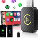 Wireless Carplay Auto Adapter Plug&Play CarPlay AI Box BT Wireless Dongle for OEM Wired CarPlay/Andriod Auto Cars 