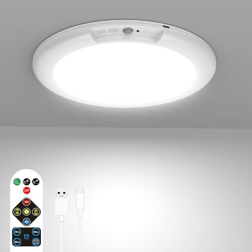 Rechargeable Motion Sensor Closet Light with Remote - Motion Sensor Light Battery Powered, 400LM Wireless Closet Lights Motion Sensored for Closets Shower Bathroom Hallway Pantry,3000K-6500K