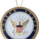 Navy Heroes Series Holiday Ornament - Officially Licensed Navy Medallion-Die Cast Metal