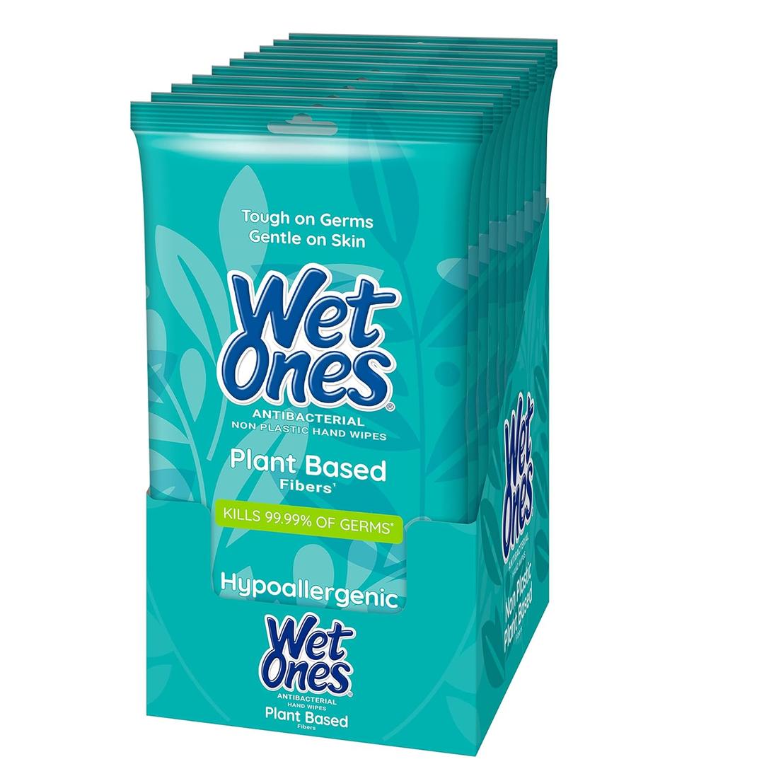 Wet Ones Plant Based Antibacterial Hand Wipes - Travel Wipes, 20 ct. (10 pack)