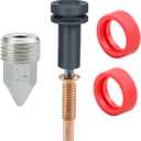 Upgrade Exchangable Trimetal High Flow Nozzles 0.4 - Hardened Steel, Copper, Titanium TC4 Compatible with RapidChange REVO Hotends and Extruders,H2 V2S REVOExtruder 3D Printer (0.4mm)