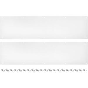 uxcell 2pcs Door Kick Plate, 8 x 30 Inches Aluminum Kick Plate Door Plate, 2 MM Thickness, for Exterior Front Door or Back Door, White