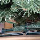 Decoway 6FT Artificial Christmas Tree: Unlit Green Xmas Pine with Pinecones and Metal Stand for Indoor - Holiday Decoration for Porch Living Room Easy Assembly