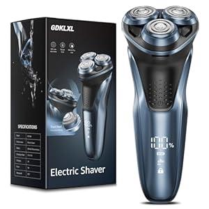 Electric Razor for Men, IPX7 Waterproof Shaver (Powder Blue)