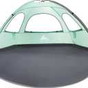 NXONE Beach Tent Sun Shade Shelter for 3/4/6 Person Person with UV Protection, Extended Floor, 3 Mesh Roll Up Windows & 8.0/8.5mm Fiberglass RodsCarry Bag Included (Mint Green)